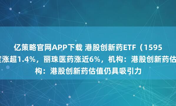 亿策略官网APP下载 港股创新药ETF（159567）盘中一度涨超1.4%，丽珠医药涨近6%，机构：港股创新药估值仍具吸引力